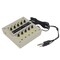 Califone 1210AV-PS 10 Position Jackbox with Volume Control, Beige
